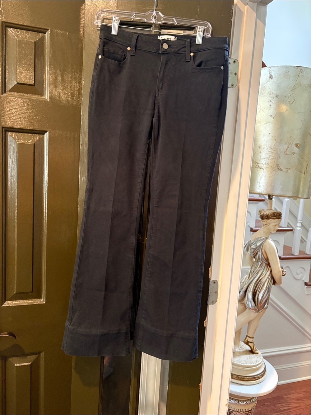PAIGE Black Wide-Leg Flare Jeans